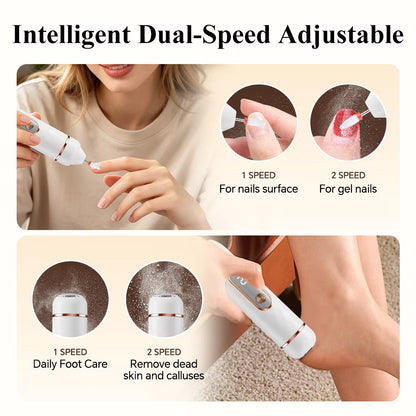 5-in-1 Rechargeable Electric Foot Callus Remover & Nail Grinder Pedicure Set