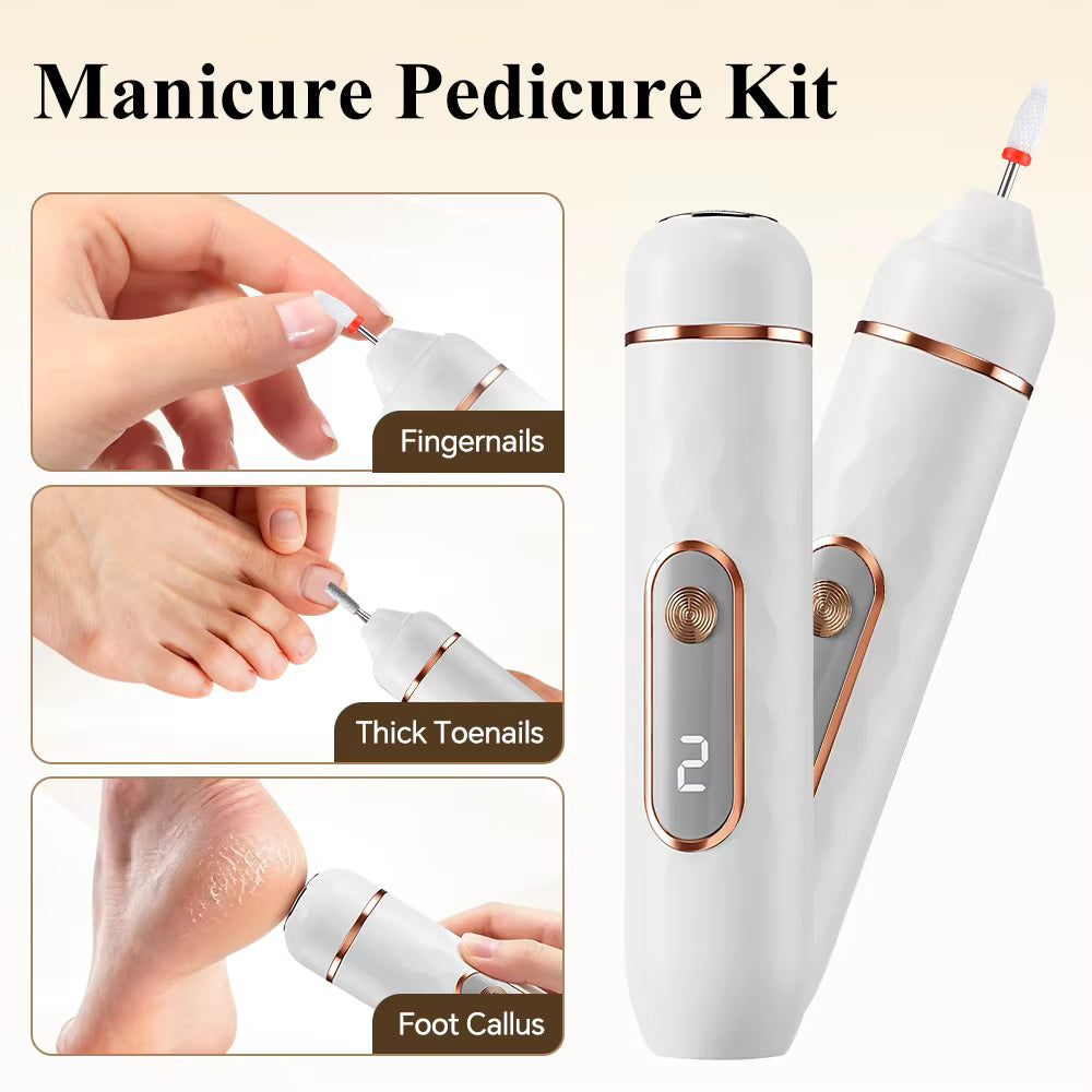 5-in-1 Rechargeable Electric Foot Callus Remover & Nail Grinder Pedicure Set
